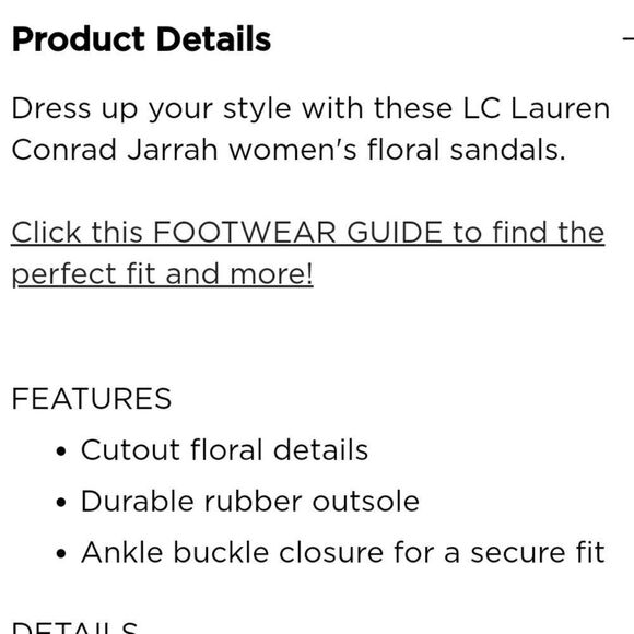 LC Lauren Conrad Jarrah Women's Floral Thong Sling Back Sandals - Picture 2 of 3